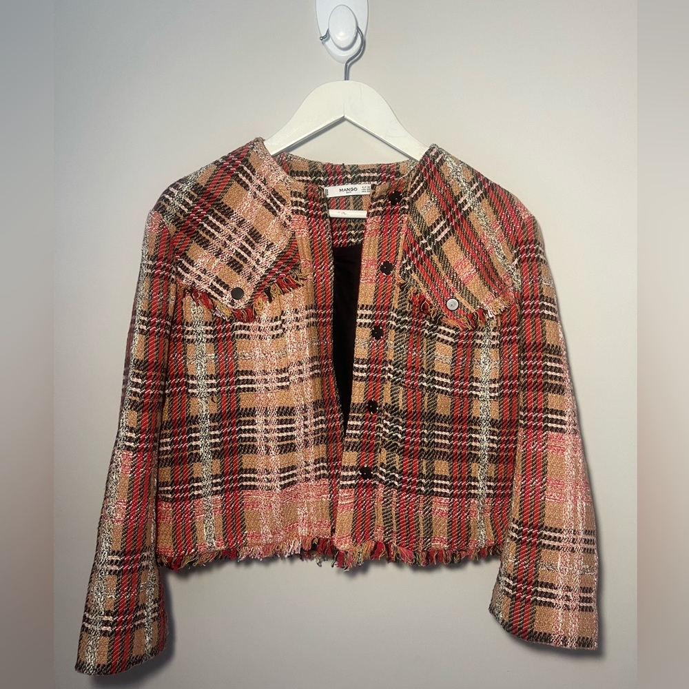 Mango Tweed Light Jacket/ Blazer